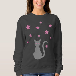 Sudadera Gris Cat Stars Sweatshirt