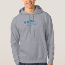 Sudadera gris con logo de AMBS