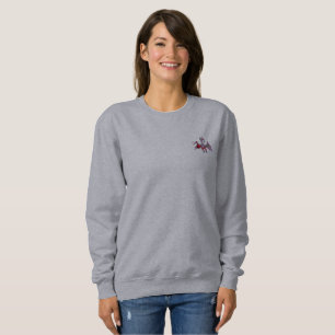 Sudadera gris de Santa Bat mujer bolsillo
