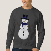 Sudadera gris oscuro para hombre con muñeco de nie