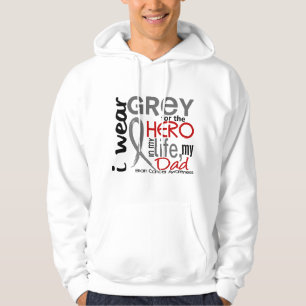 Sudadera Gris para mi cáncer de cerebro del papá del hér