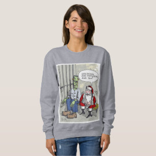 Sudadera gris vívida para mujeres Santa en la cárc