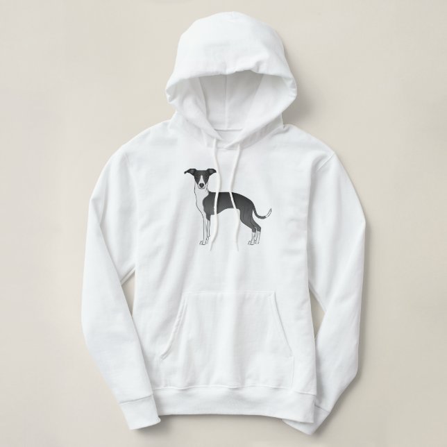 Sudadera Grisones italianos blancos y negros (Diseño del anverso)