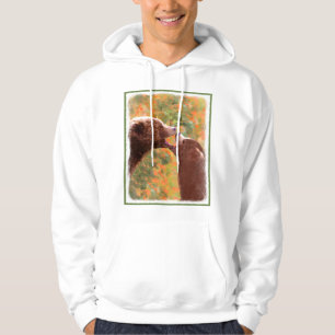 Sudadera Grizzly Bear Mom and Cub Painting - Wildlife Art