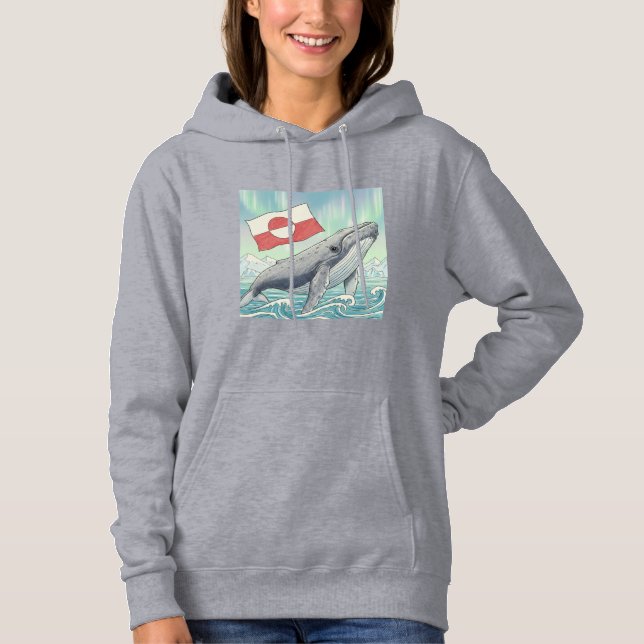 Sudadera Groenlandia Libre como una Ballena (Anverso)