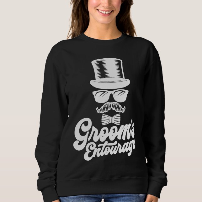 Sudadera Groom's Entourage Bachelor Party Groomsmen  Ideas (Anverso)