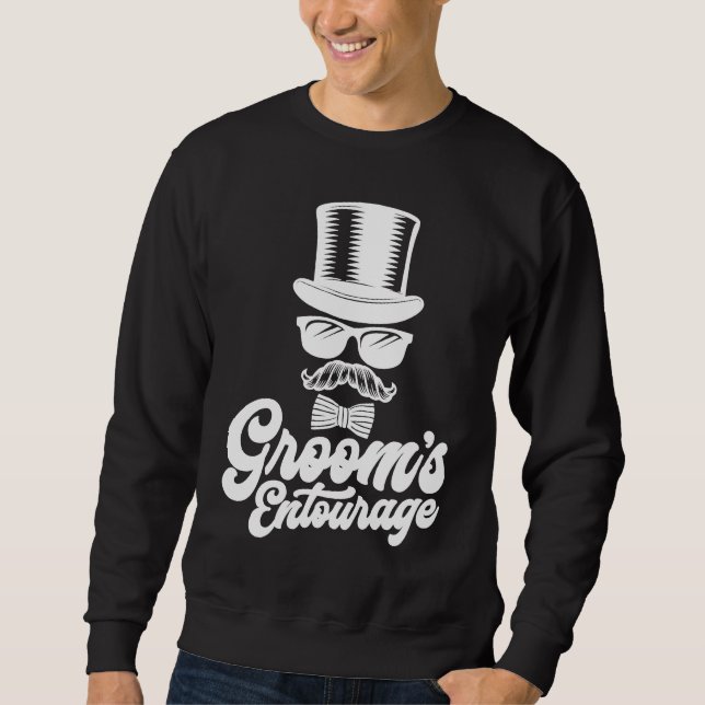 Sudadera Groom's Entourage Bachelor Party Groomsmen  Ideas (Anverso)
