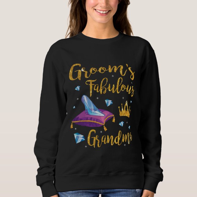 Sudadera Groom's Fabulous Grandma Happy Wedding Married Mem (Anverso)