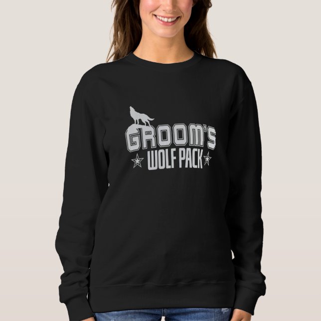 Sudadera Groom's Wolfpack Men Bachelor Party (Anverso)