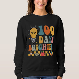 Sudadera Groovy 100 Días Más Brillante Profesor Hippie 100º