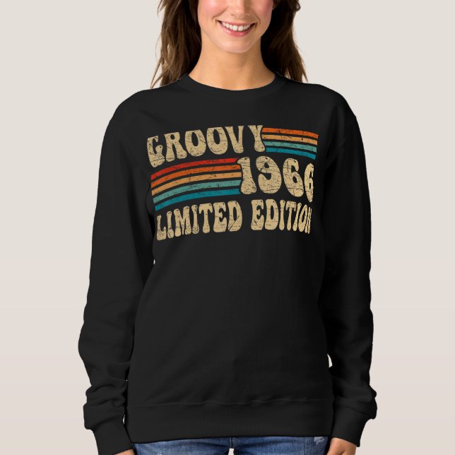 Sudadera Groovy 56º cumpleaños 1966 Groovy, de 56 años, 196 (Anverso)