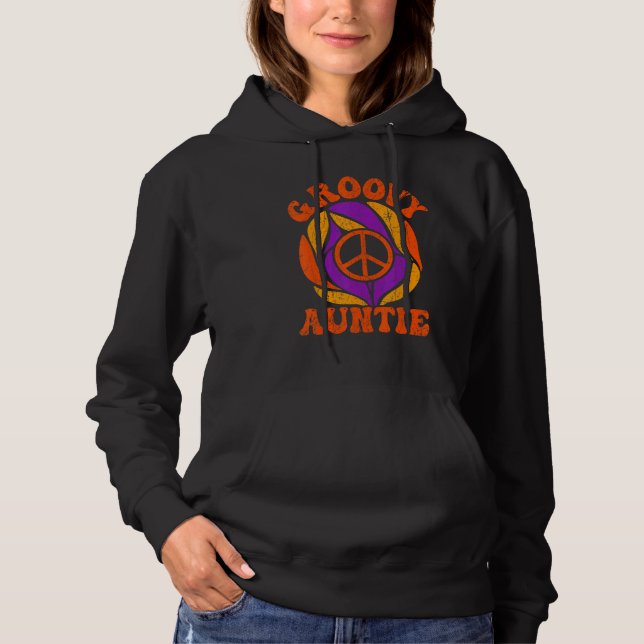 Sudadera Groovy Auntie 70s Aesthetic Nostalgia 1970's Retro (Anverso)