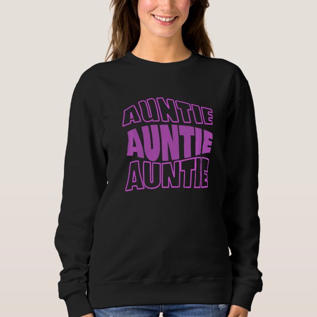 Sudadera Groovy Auntie Retro 70s Vibes Cool Grandaunt  New  (Anverso)