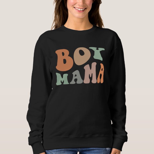 Sudadera Groovy Boy Mama Women Mothers Day New Mommy Mother (Anverso)
