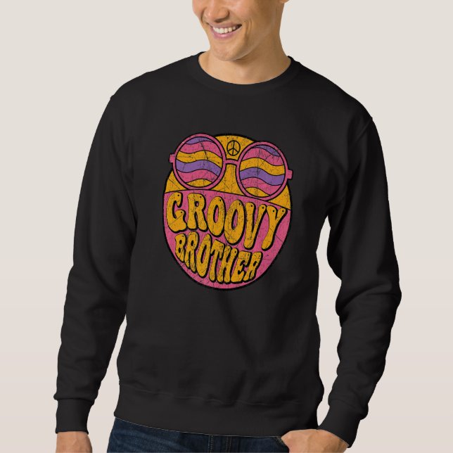 Sudadera Groovy Brother 70s Aesthetic Nostalgia 1970's Retr (Anverso)