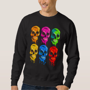 Sudadera Groovy de la pintura de la piel de lana de calaver