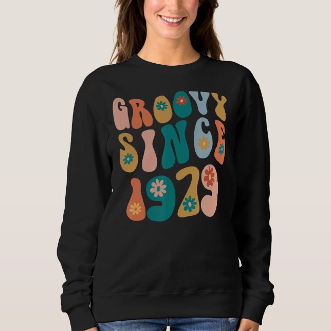 Sudadera Groovy desde 1979 43 cumpleaños estilo hippie 43 a (Anverso)