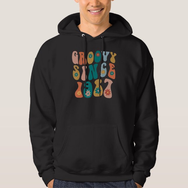 Sudadera Groovy desde 1987 35º cumpleaños Hippie Style 35 Y (Anverso)