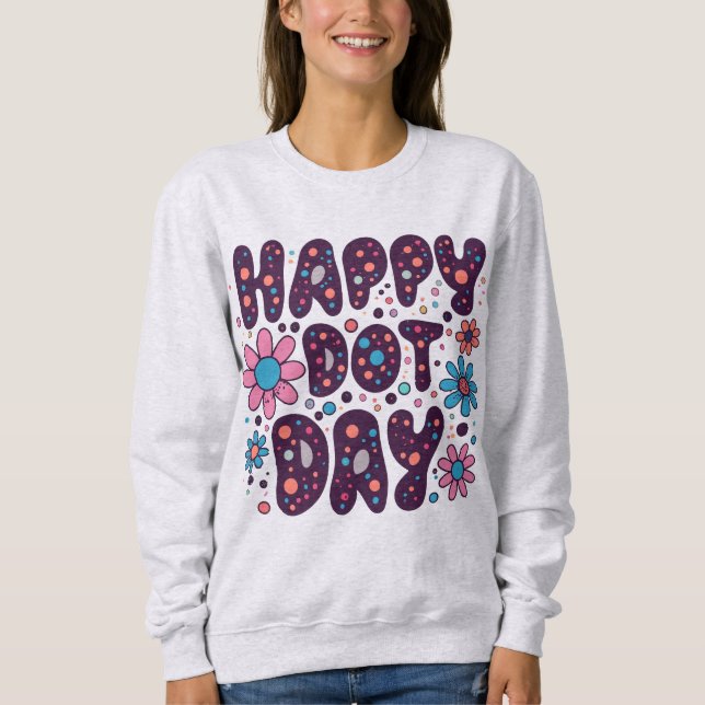 Sudadera Groovy Floral Happy Dot Day (Anverso)