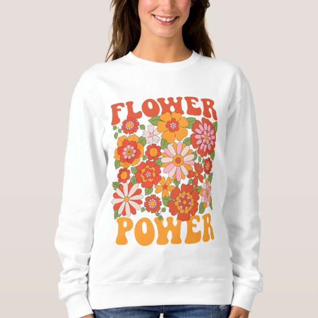 Sudadera Groovy Flower Power Graphic (Anverso)