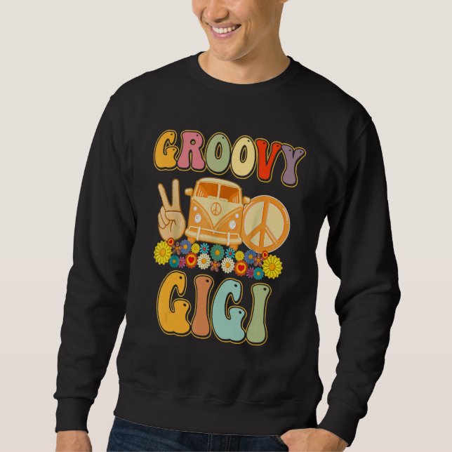Sudadera Groovy Gigi Retro Matching Family Baby Shower Moth (Anverso)