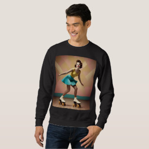 Sudadera "Groovy Glide: Ritmos retro sobre ruedas de esquí"