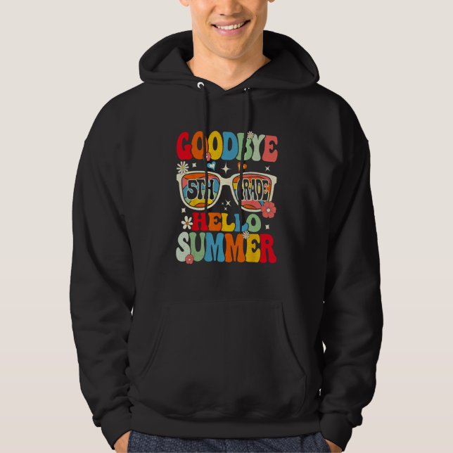 Sudadera Groovy Goodbye 5th Grade Graduation Hello Summer K (Anverso)