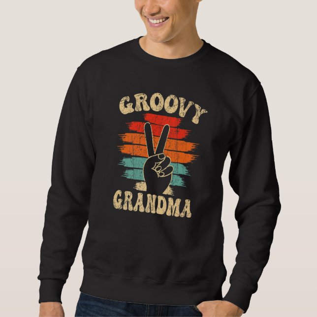 Sudadera Groovy Grandma 70s Aesthetic Nostalgia 1970's Retr (Anverso)
