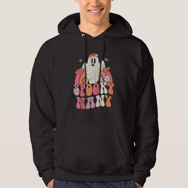 Sudadera Groovy Halloween Arcoíris Fantasma Lindo Espeluzna (Anverso)