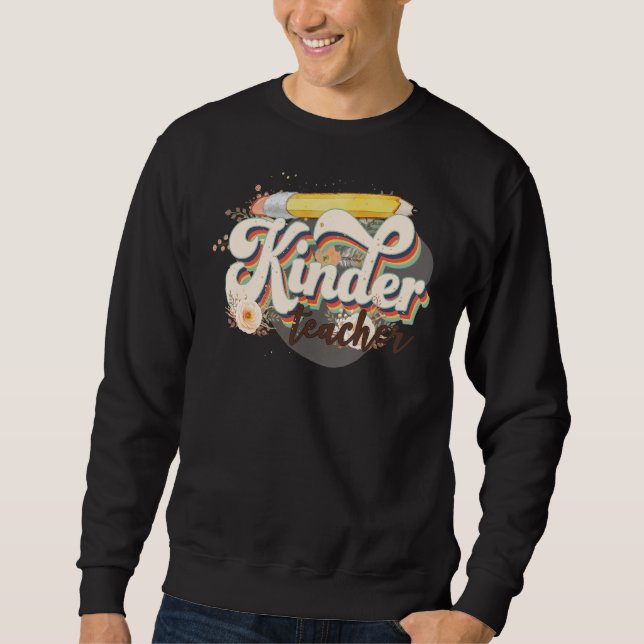 Sudadera Groovy Hippy Kinder Profesora Enseñar amor Inspire (Anverso)