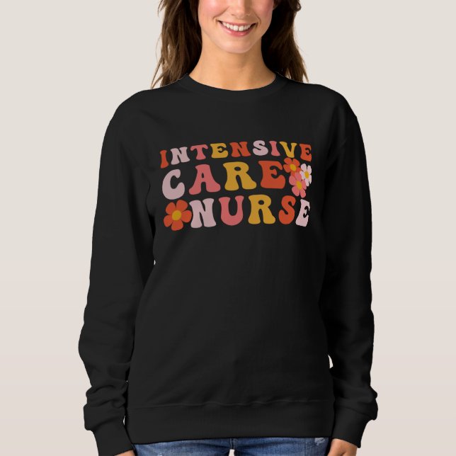 Sudadera Groovy Intensive Care Unit Nurse ICU Nurse ICU Nur (Anverso)