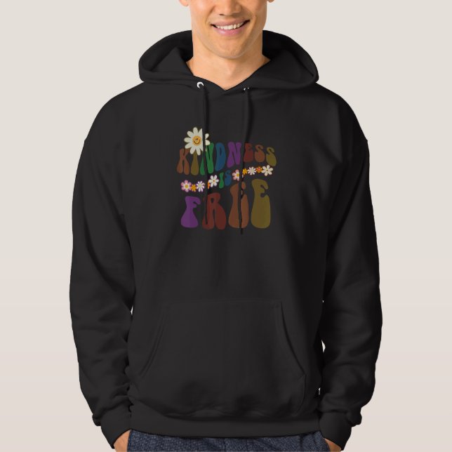 Sudadera Groovy KINDNESS IS FREE Retro Anti Bullying Choose (Anverso)