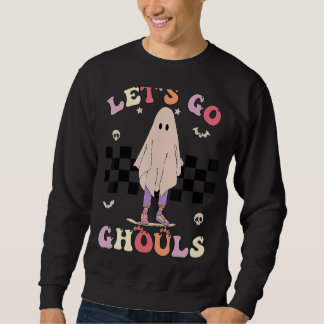 Sudadera Groovy Let's Go Ghouls Retro Floral Ghost Costume 