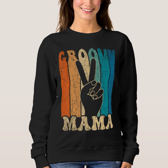 Sudadera Groovy Mama 70s Aesthetic Nostalgia 1970's Retro M (Anverso)