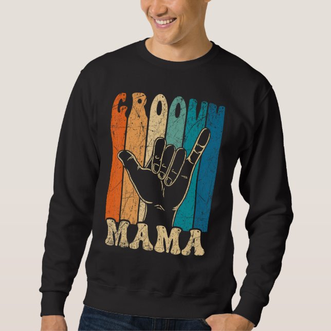 Sudadera Groovy Mama 70s Aesthetic Nostalgia 1970's Retro M (Anverso)