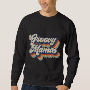 Sudadera Groovy Mama Retro Estilo Vintage Diseño Gráfico Wo