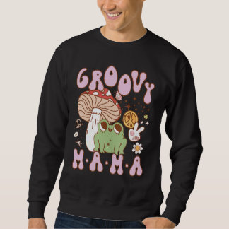 Sudadera Groovy Mama Retro Mom Aesthetic Nostalgia Mothers