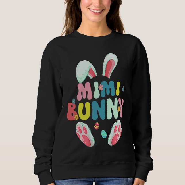 Sudadera Groovy Mimi Bunny Cute Matching Family Easter (Anverso)