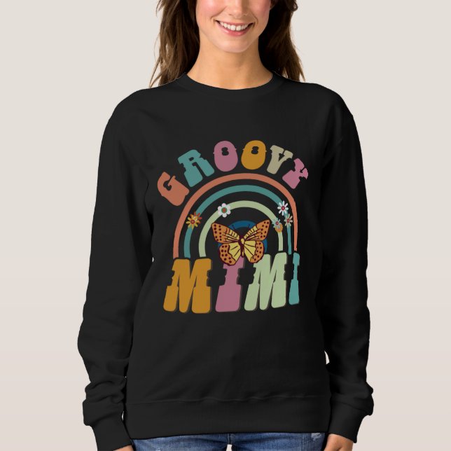Sudadera Groovy Mimi Grandma Grandmother Hippie Theme Mothe (Anverso)