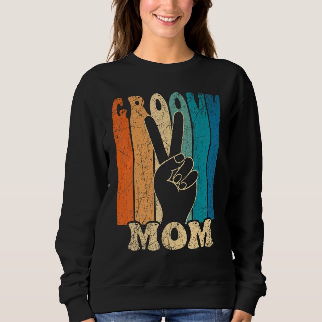 Sudadera Groovy Mom 70s Aesthetic Nostalgia 1970's Retro Mo (Anverso)