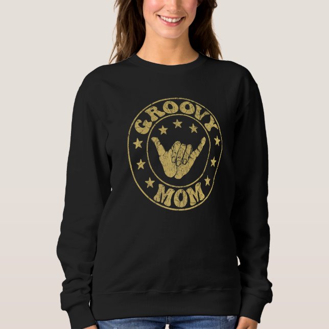 Sudadera Groovy Mom 70s Aesthetic Nostalgia 1970's Retro Mo (Anverso)