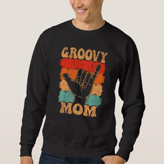 Sudadera Groovy Mom 70s Aesthetic Nostalgia 1970's Retro Mo (Anverso)