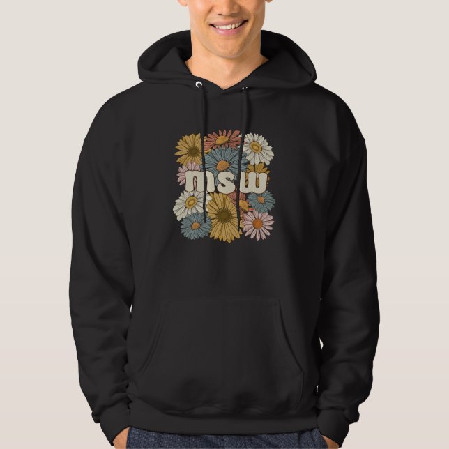 Sudadera Groovy MSW Master Of Social Work Flowers (Anverso)