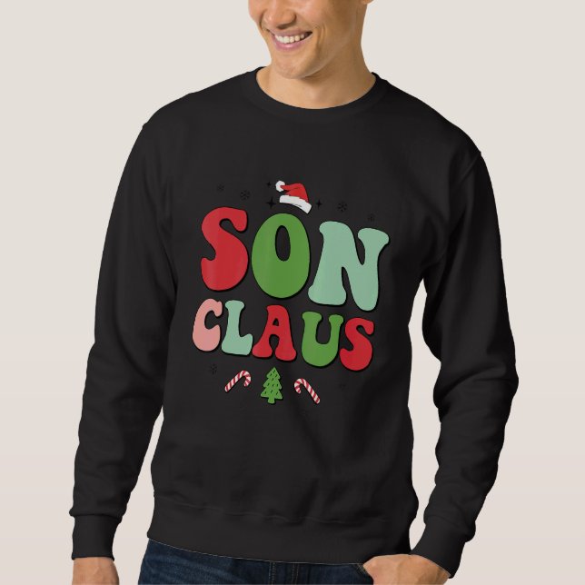 Sudadera Groovy Navidad Hijo Claus Equipo Santa Elfo A jueg (Anverso)