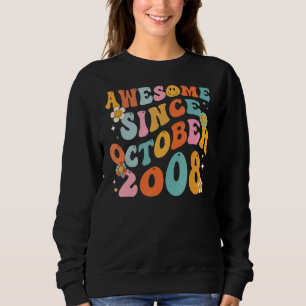 Sudadera Groovy Retro Awesome Desde 2008 14 años de edad 14