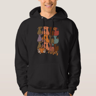 Sudadera Groovy Retro Cae Vibes Cuidada Calabaza Hippie Tha