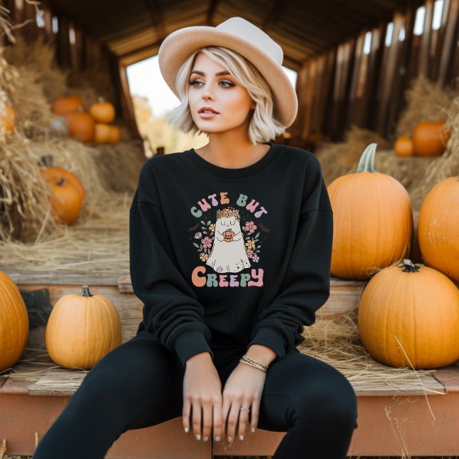 Sudadera Groovy Retro Halloween, lindo pero tremendo (Subido por el creador)