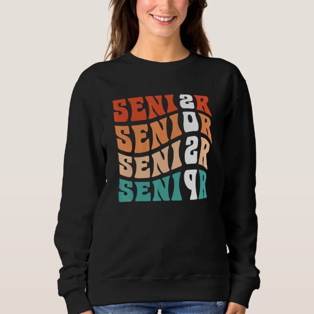 Sudadera Groovy Senior 2029 Graduation  My Last First Day S (Anverso)