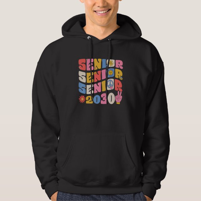 Sudadera Groovy Senior 2030 Graduation Back To School Class (Anverso)