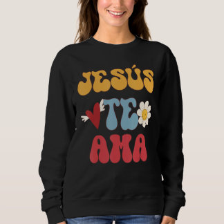 Sudadera Groovy Spanish Jesus Loves You Christian 70 s Hipp